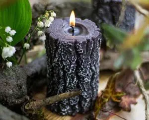 świeca ozdobna pieniek 1