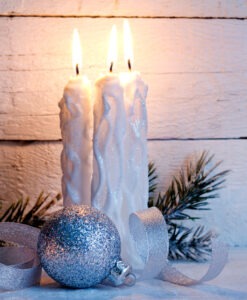 świeca domowa śnieżynka dekoracja 1