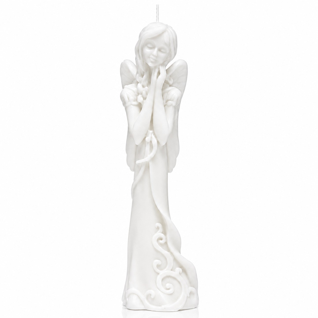 Biała świeca Aniołek 24 cm – dekoracyjna świeca