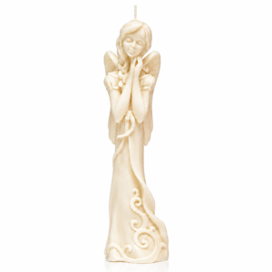 Świeca Aniołek ecru 24 cm – dekoracyjna świeca