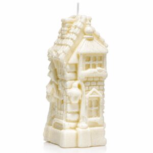 Świeca świąteczna dekoracyjna Kamieniczka Ecru – 17 cm