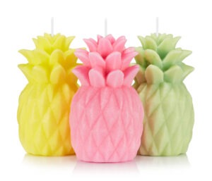 świeca ozdobna ananas 3 kolory