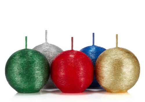 Świece ozdobne KOKON kula 6 cm