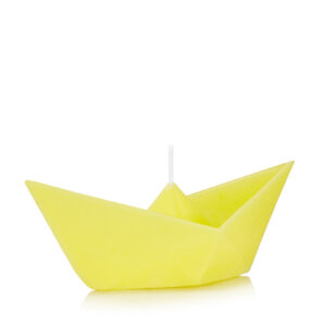 Świeca pływająca ŁÓDKA origami kolor żółty