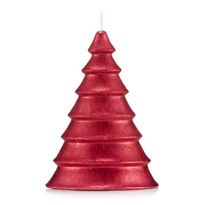 Świeca choinka art 15 cm kolor czerwony