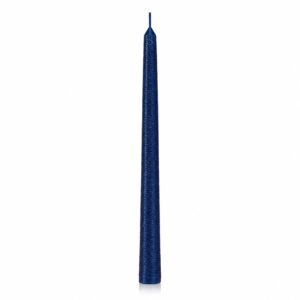 Granatowa świeca stożkowa 24 cm KOKON – świeca do świecznika