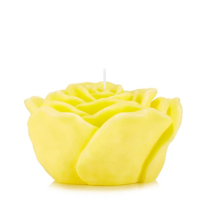 Świeca zapachowa PŁATEK RÓŻY kolor żółty