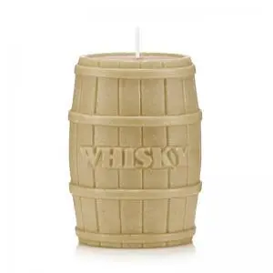 Świeca ozdobna BECZKA WHISKY kolor brązowy