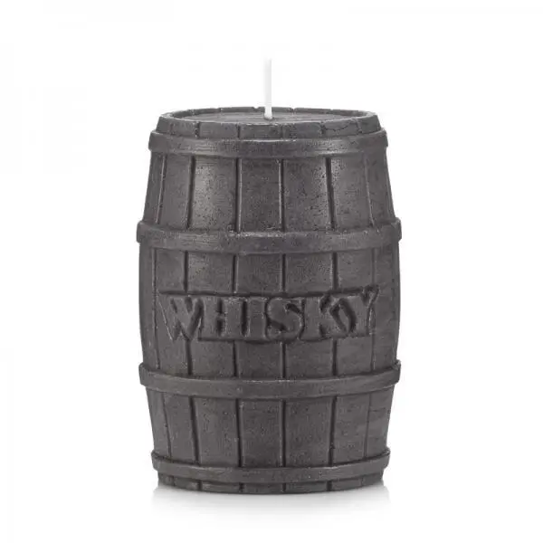 Świeca ozdobna BECZKA WHISKY kolor ciemnobrązowy