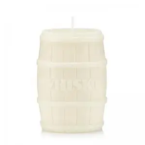 świeca ozdobna BECZKA WHISKY kolor ecru