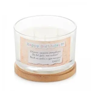 Świeca zapachowa w szkle personalizacja HAPPY