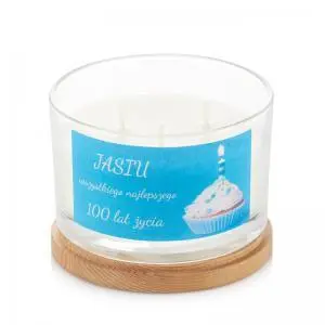Świeca zapachowa w szkle personalizacja 100 LAT