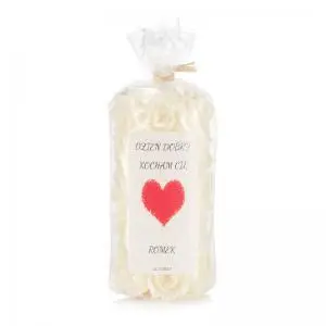 Świeca personalizowana róża kolor ecru - DZIEŃ DOBRY