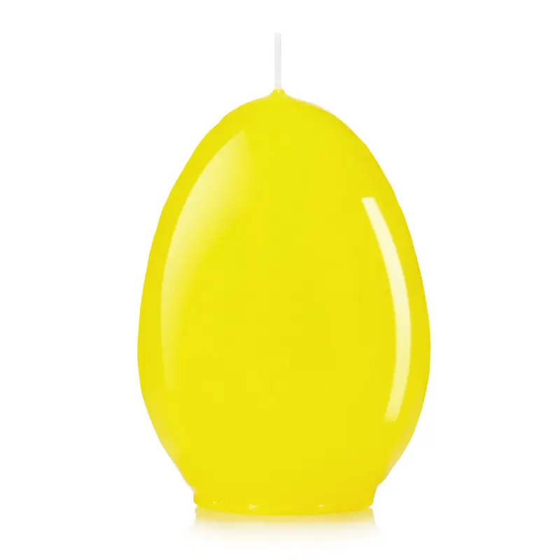Świeczka wielkanocna JAJKO 12 cm kolor żółty