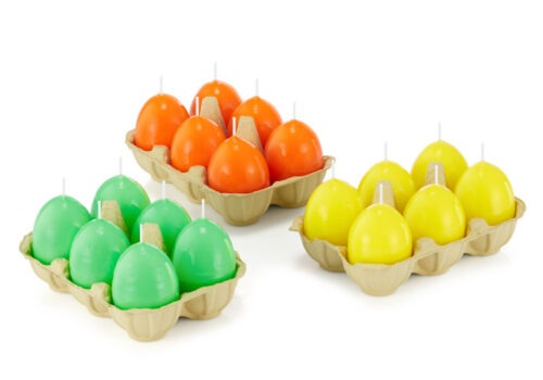 Świeczki WIELKANOCNE zestaw 6 świec JAJKO