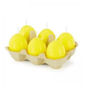 Świeczki WIELKANOCNE zestaw 6 świec JAJKO ŻÓŁTE