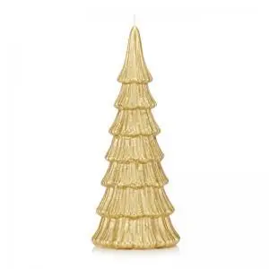 Świeca ozdobna choinka 20 cm kolor złoty