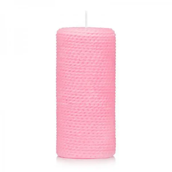 Świeca SZNUREK JUTOWY kolor różowy