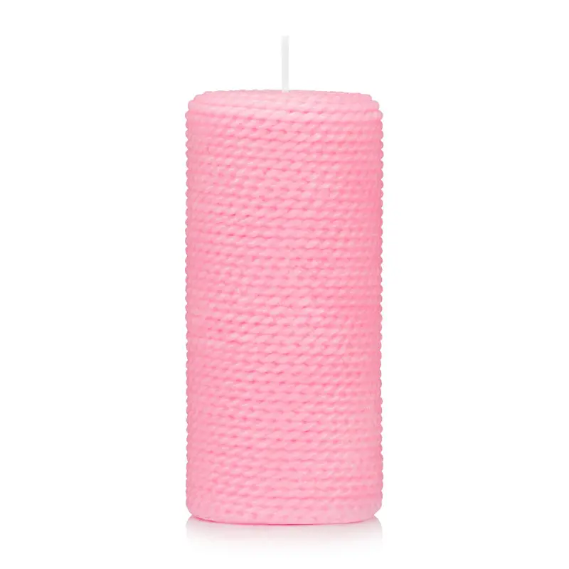 Świeca SZNUREK JUTOWY kolor różowy
