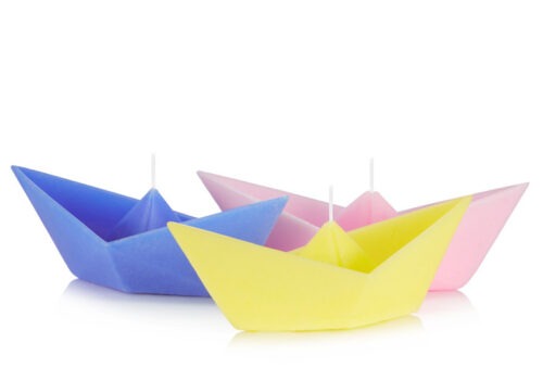 Świeca ŁÓDKA origami