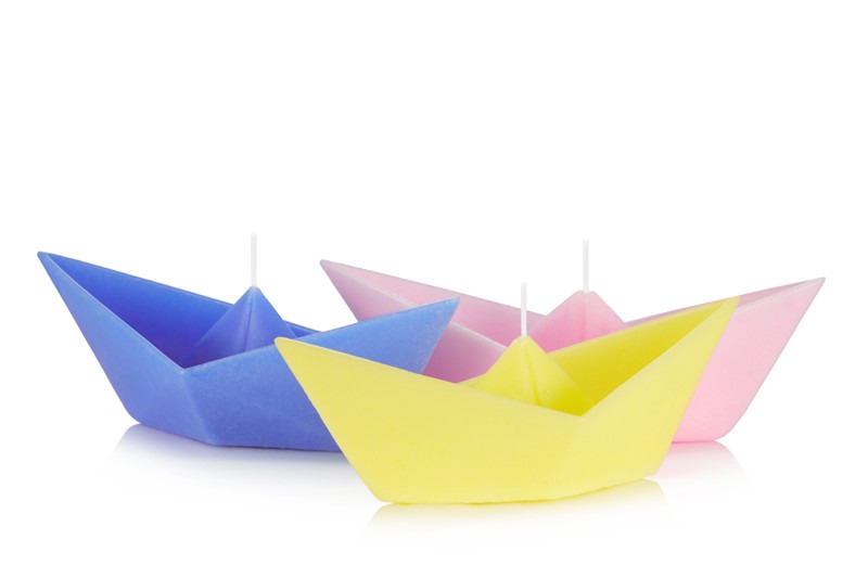 Świeczki pływające origami