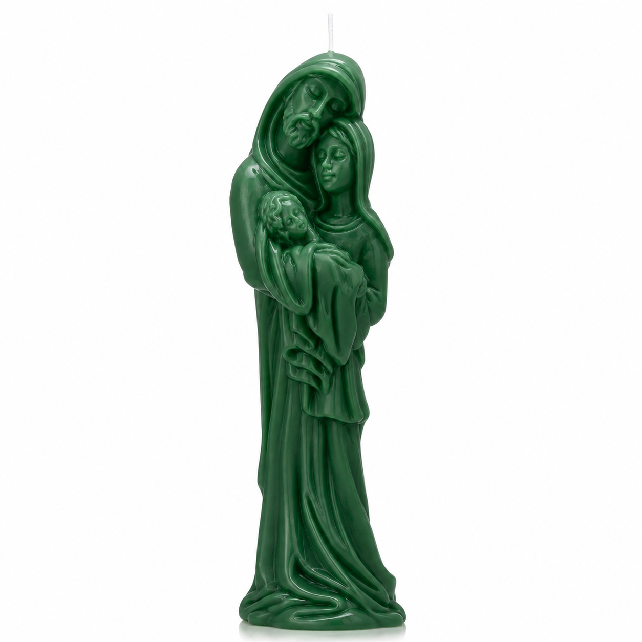 Świeca ŚWIĘTA RODZINA 24 cm kolor zielony