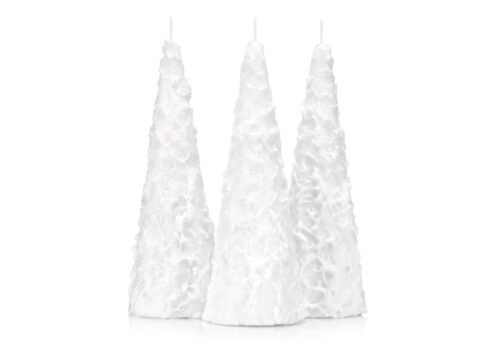 Świece stożek SNIEŻYNKA 21 cm