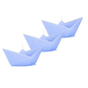 Świece pływające ŁÓDKA origami kpl 3 szt niebieskie