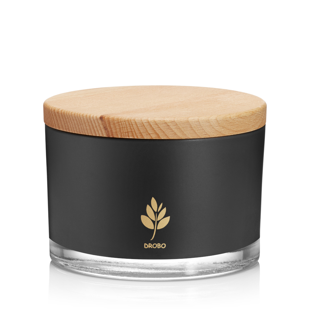 markowe świece w szkle czarne