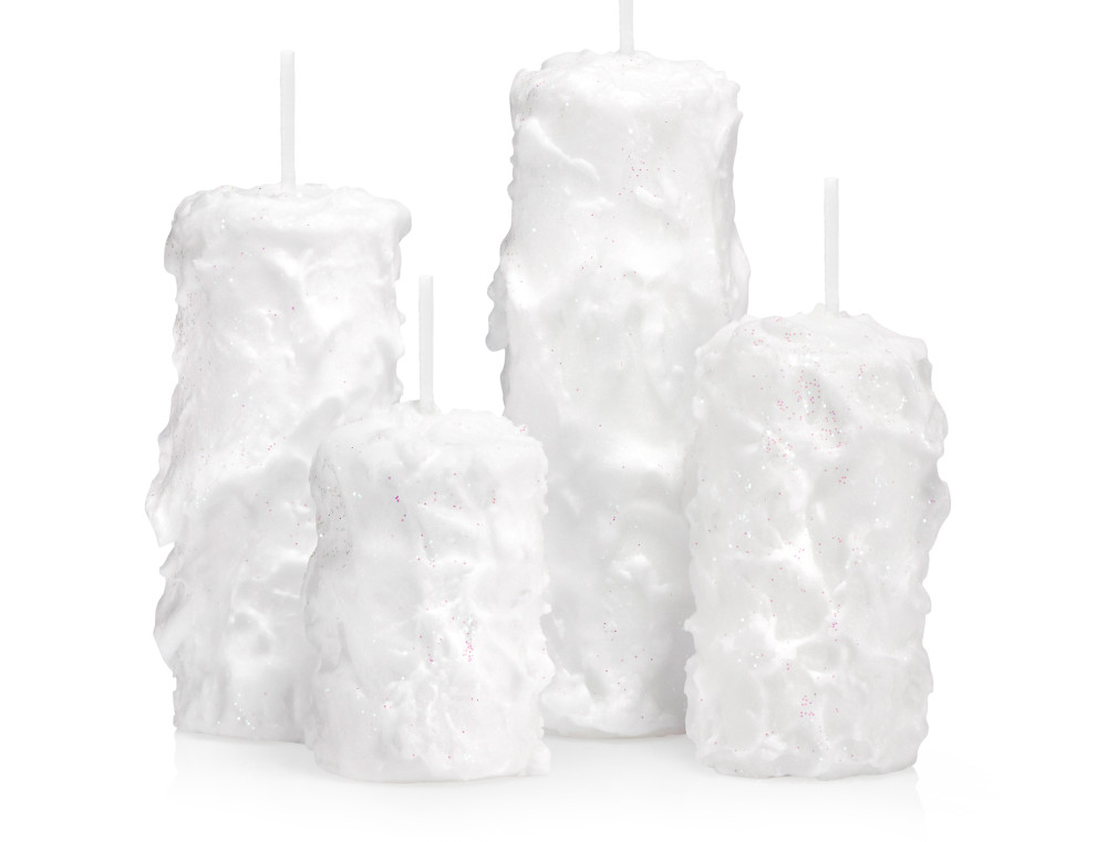 świeca świąteczna śniezynka