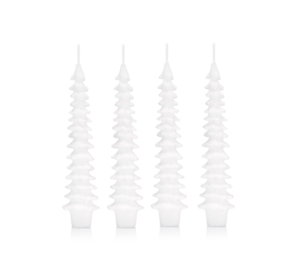 świeca świąteczna adwentowa biała