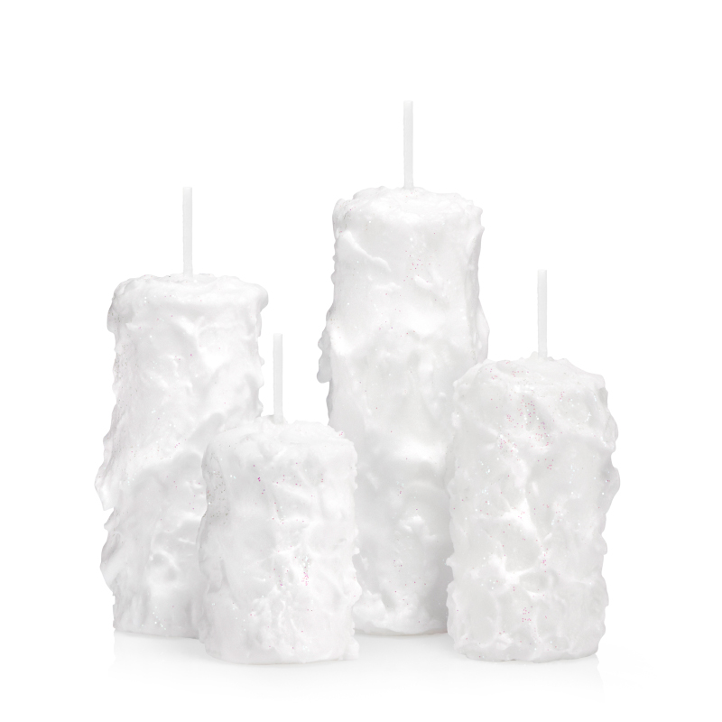 świece walec śnieżynka