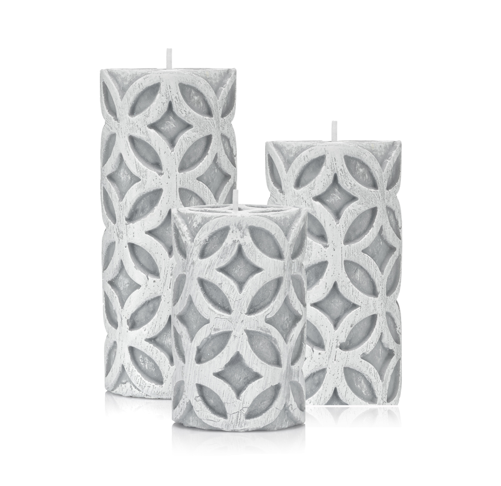 świece walec koła szare