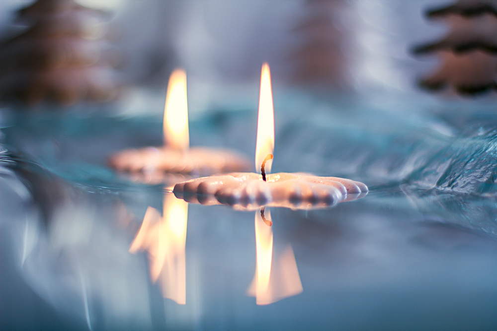 ozdoby bożonarodzeniowe świeczki pływające