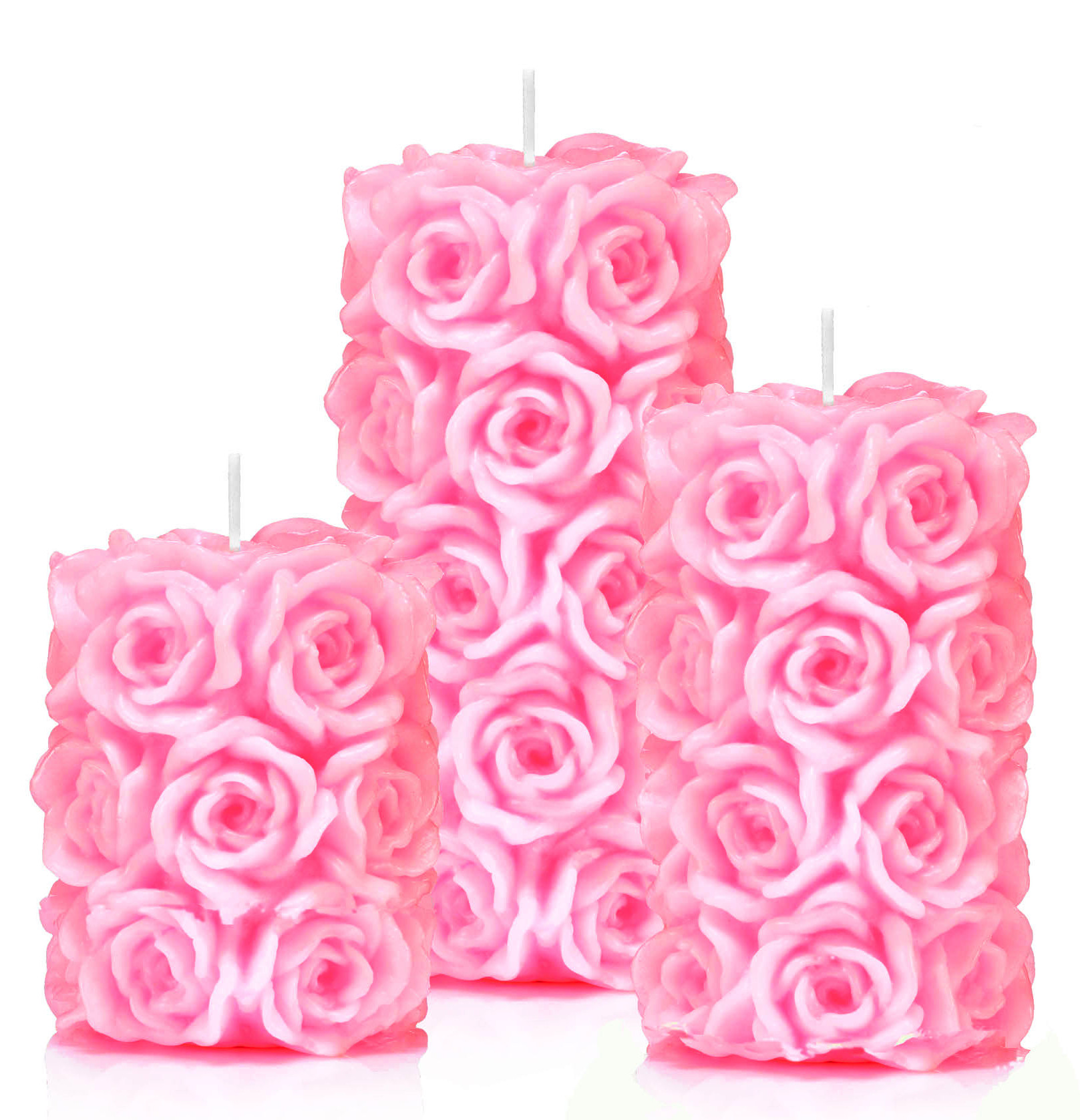 Świeczki ozdobne RÓŻA różowe