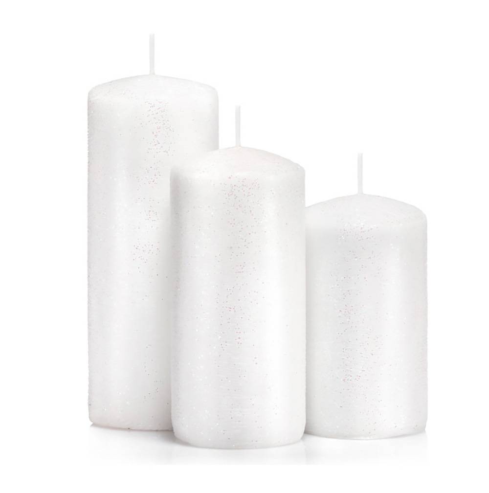 świeczki białe 3 wysokości 1000
