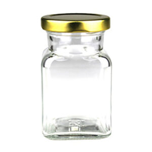 Szklany pojemnik słoik ze złotą zakrętką do świeczek 150 ml