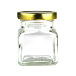 Szklany pojemnik słoik ze złotą zakrętką do świeczek 120 ml