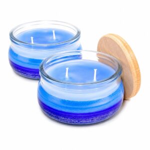 2x Świece zapachowe z drewnianą pokrywką zapach ciasteczko 210 ml
