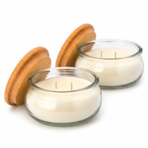 2x Świeczki sojowe zapachowe z drewnianą pokrywką zapach kawa 210 ml