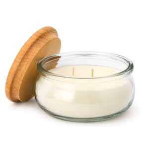 Świeczka sojowa zapachowa z drewnianą pokrywką zapach sweet home 210 ml