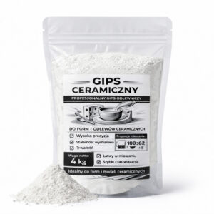 Gips ceramiczny śnieżnobiały do odlewów do odlewu dłoni dekoracji 4 kg