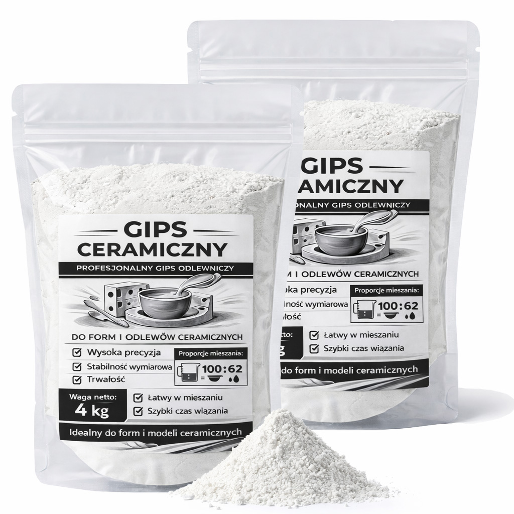 Gips ceramiczny śnieżnobiały do odlewów do odlewu dłoni dekoracji 8 kg