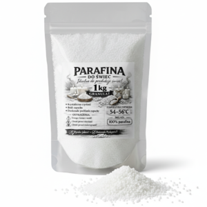 Parafina do odlewu świec biała czysta granulowana 1 kg