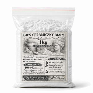 Gips rzeźbiarski ceramiczny śnieżnobiały do odlewów wysokiej jakości 1 kg