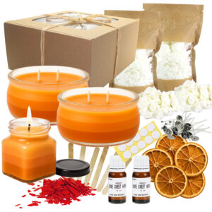 Zestaw do robienia świec sojowych na prezent home sweet home