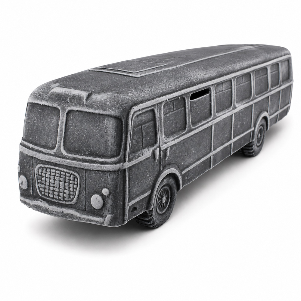 Duża Ceramiczna Skarbonka Autobus Retro XXL Szara – Polski Produkt, Rękodzieło, Pomysł na Prezent Duża Ceramiczna Skarbonka Autobus Retro XXL Szara – Polski Produkt, Rękodzieło, Pomysł na Prezent