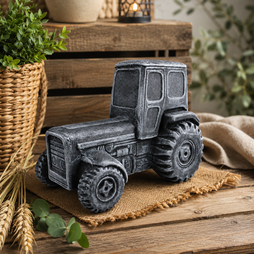 Ceramiczna Skarbonka Traktor XXL Szary