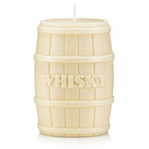 Świeca dekoracyjna BECZKA WHISKY ecru 12 cm