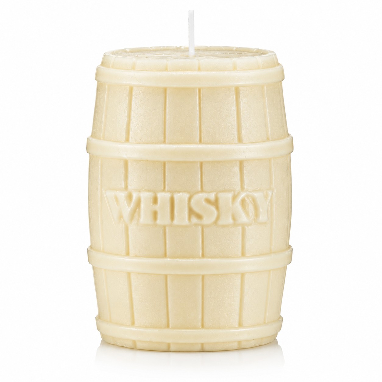 Świeca dekoracyjna BECZKA WHISKY ecru 12 cm